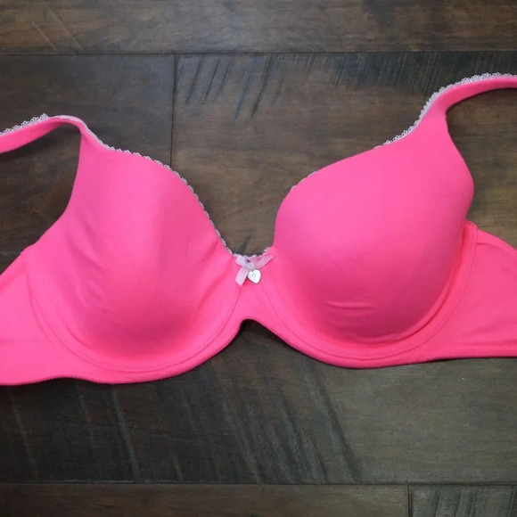 Victoria's Secret florescent pink lined demi bra 34D - Picture 4 of 11